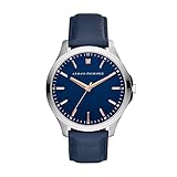 Armani Exchange Herren Analog Quarz Smart Watch Armbanduhr mit Leder Armband AX2406