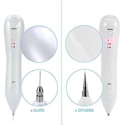 Profi Tupfen Maulwurf Entfernen Maschine, Tragbare Altersflecken Age Spot Removal Gerät mit Keinen Blutungen für Haut mit Spot Tattoo Mole Maulwurf, USB-Aufladung - 4