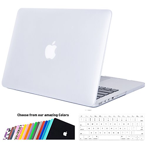 MacBook Pro 15 Retina Hülle Case, iNeseon Ultra Slim Gummierte Hartschale Tasche Cover Shell, US Transparent und EU Transparent Tastatur Abdeckung Schutzhülle für Apple MacBook Pro 15.4 Zoll mit Retina Display Modell:A1398 (Transparent)