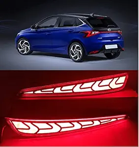 AUTO SNAP Imported Rear Fog Light Reflector DRL Matrix Type Compatible for Hyundai New i20 2021