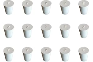 HeyWin Labor-Gummistopfen, Rohrstopfen werden zum Versiegeln von Ballonflaschen, konischen Fläschchen usw. verwendet (15, 2#)