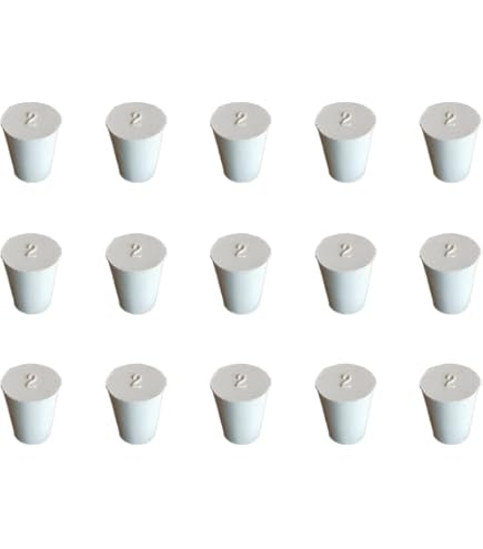 21 Pezzi Tappi In Gomma Per Provette E Fiale Da Laboratorio - Foto 12