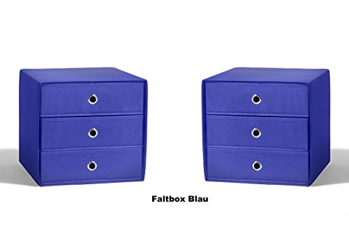 Faltbox 2-er Set mit 3 Schüben Faltboxen Organizer Aufbewahrungsbox Schubkästen (Natur) - 3