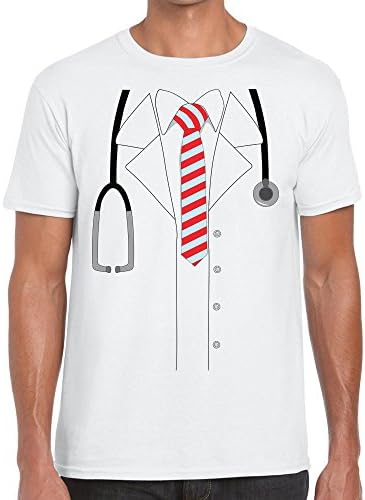 TeeDemon Doctor Costume - Funny - Mens Shirts - Men's Tshirt - All Sizes - All Colours - Casual T-Shirt Gift by White - XXL