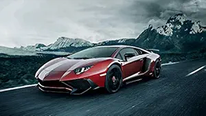 SIGNOOGLE Red Color Lamborghini Car Racing Rich Wall Posters Decorative for Home Decoration Boys Kids Study Living Girl Room 18 x 12 Inch