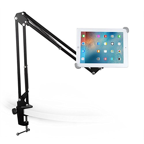 ArktisPro iPad Halterung 3-Punkt Schreibtisch Halter Ständer Schwanenhalshalterung für alle Apple iPad 1 2 3 4 Air 1 2 Pro 9,7"