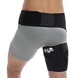 Groin Support Bandage, Adjustable Compression Wrap for Hip, Groin, Hamstring, Thigh, and Sciatic Nerve Pain Relief