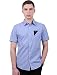 Produktbild Allegra K Herren Anker Muster Kurzarm Herren Freizeithemd mit Brusttasche, Blau/L (EU 54)
