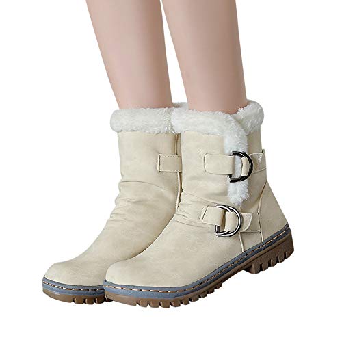 Preisvergleich Produktbild TianWlio Stiefel Frauen Winter Warm Schuhe Stiefeletten Boots Halten Schlüpfen Schneestiefel Weihnachten Winter Klassiker Schnalle Warme Schuhe Pelz Martin Schneeschuhe Kurzer Stiefelette