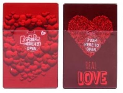 Zigarettenboxen im 2er Set - Motiv wählen - Öffnet auf Knopfdruck (Love 2)