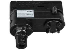 Adaptateur Pour Rail Triphasé Noir - SILAMP