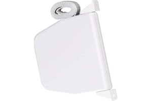 Schellenberg 50507 Enrouleur de sangle pour volet roulant, espacement des trous de vis 145 mm, Système Mini, avec sangle incluse de 14 mm x 5 m, Blanc