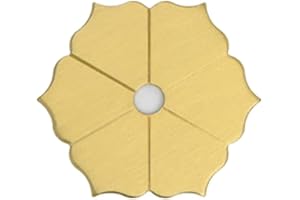 Tiazza 10 st kronbladsformade mässing bakplatta brickor klassisk möbeldekoration packning mässing hårdvara tillbehör (mässing, 4,5 cm)