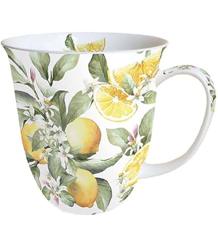 Ambiente Mohnblumen Tasse – 400 Ml Porzellan – Spülmaschinenfest & Mikrowellengeeignet