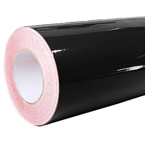 Rapid Teck® Glanz Folie - 070 Schwarz - Klebefolie - 5m x 63cm - Plotterfolie- Folie selbstklebend - auch als Moebelfolie - Klebefolie