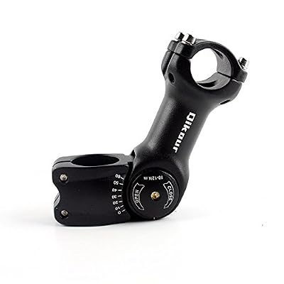 Glaray Vélo Guidon Potences Ajustable 0° ~ 60°, Sports de plein air Cyclisme Accessoires pour Vélo de montagne Vélo de route, Alliage d'aluminium VTT Vélos Potences, 25.4 / 31.8 * 110mm, Noir (25.4x110mm)
