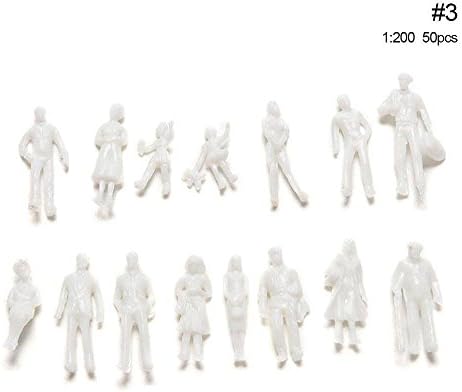 Landslide White Unpainted Architectural Sand Table Model Figures Layout (50 Pcs 1:200)