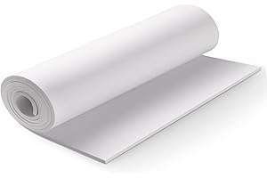 MEARCOOH White 3mm EVA Foam Roll, 59''x13.9'' Premium Cosplay EVA Craft Foam Sheets, 1PCS Density 86kg/m3 for Cosplay Costume, Crafts, DIY Projects (White 3mm)