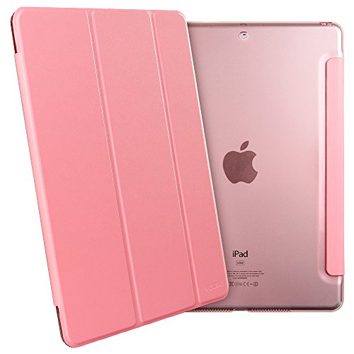 Neues iPad 2017 iPad 9.7 Zoll Hülle, ESR® Yippee Bildserie Cover Auto aufwachen / Schlaf Funktion Smart Case Wickelfalz Ledertasche mit Lichtdurchlässig Rückseite Abdeckung Schutzhülle für Neue iPad 9.7 2017 (Süß Rosa) - 4