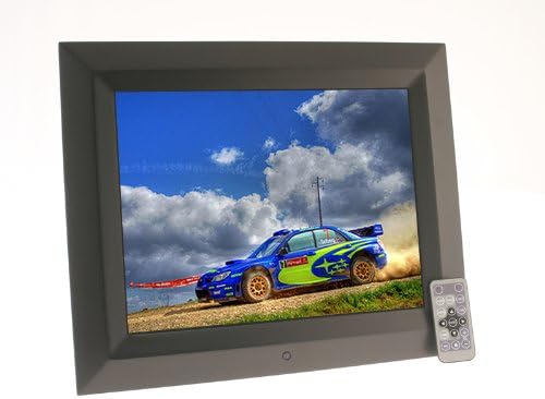 15" Memory View Black Digital Photo Frame with 1GB Internal Memory, Desk Top Stand and Wall Mountable, supports Videos, Photos and Music