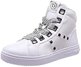 meline sneaker nieten Pflegeleicht Bugatti Damen 432636305969 Hohe Sneaker, Mehrfarbig (White/Black 2010), 39 EU