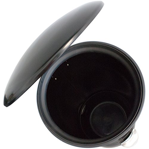 Oxid7® Treteimer Abfalleimer Mülleimer „Skinny“ Mülltrennung Edelstahl Schwarz mit Absenkautomatik (10 Liter) - 4