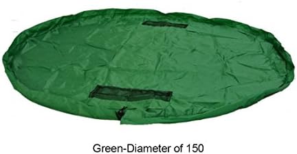 Ericoy Toy Storage Bag, Tidy Bag Mat Portable Toys Organizer Storage Drawstring Bag Play Mat 150cm (green)