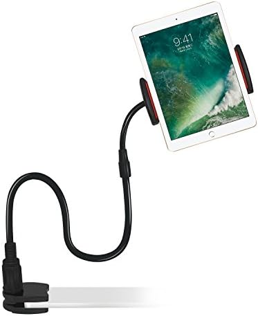 Tablet Mount Stand Gooseneck Multifunction 360 Degree Adjustable Stands Holders for iPad iPhone Series/Nintendo Switch/Samsung Galaxy Tabs, 36.64in Overall Length, Black