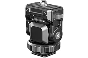 HAFOKO Supporto per Monitor ad Angolo Regolabile con Vite a Sgancio Rapido da 1/4 "compatibile per Monitor per Videocamera Universale da 5" / 7 "（Capacità di carico 1,2 kg)