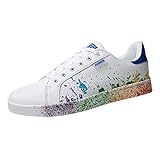 Strungten Unisex Paar Bunte weiße Schuhe Frauen Herren Sport Board Schuhe Sneakers Walking Board Schuhe Schnürschuhe