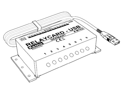 SET! M162 Relaiskarte-Schaltmodul USB-Ansteuerung von 8 Relais je max. 25V/3A (inkl. Netzteil 600mA) - 2