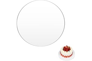 QEEYON Round Clear Acrylic Sheet, 12 Inch Disc Circle Plastic Sheet, 1mm Thick Transparent Board Panel for Picture Frames, Palettes, DIY Crafts Display, Cake Stands, Coasters