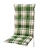 Produktbild Homeoutfit24 Sun Garden Gartenstuhl-Auflage Prato in Grün, gepolstertes Sitzkissen für Hochlehner-Gartenmöbel, 120 x 50 x 7 cm, 2-Stück