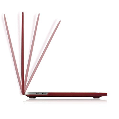 MacBook Pro 13 Hülle 2016, Infiland Ultra Slim Hochwertige Matt Gummierte Hartschale Tasche Schutzhülle Snap Case für NEUESTE 13-zoll MacBook Pro 13″ (2016 Freisetzung) A1706 / A1708 (Rotwein) - 4