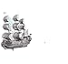 Produktbild Metall Modell schwarz Perle Piratenschiff Karibik Puzzle Gehirnentwicklung Erhöhen Kinder Hands-on Spaß Freund Geschenk Silber + Werkzeug 14 * 4,5 * 12,2 cm