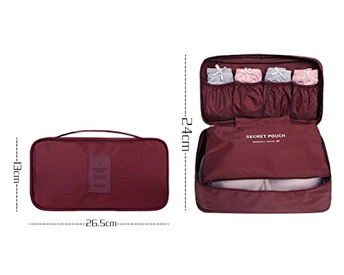 FunYoung Unterwäsche Aufbewahrungstasche – Wasserdichtes Nylon Reisetasche Sockentasche Kulturbeutel Farbwahl - 4
