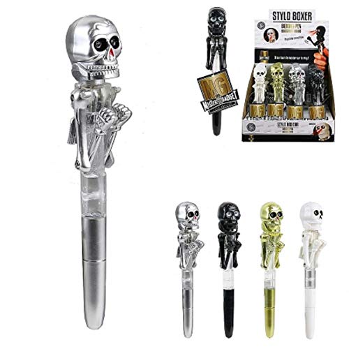 abrakado.nath Un Stylo MECANIQUE Tete DE Mort Boxeur Yeux Lumineux