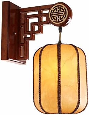 ZHDC® Chinese New Complex Imitation Of Classical Wall Lamp Solid Wood Creative Festive Aisle Living Room Study Bedroom Bedside Lamps Reading wall light ( Color : Yellow )