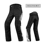 La chaqueta MeterMall Ropa de motos Ropa de carreras cálida Pantalones de montar en moto Impermeable Pantalón gris blanco P06 XXXL
