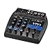 Produktbild SUPVOX 4-Kanal-Mixer Live Sound Audio Mixer (Schwarz)