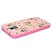 PowerQ Multi Pattern Colorful Combo Style for Samsung Galaxy S5 I9600 Soft TPU Cover and Plastic PC Bumper Combine Combo Mix Material Case Pattern Print Printing Drawing Cell Phone Case mobile Cover Soft Protect Skin (pink flowers)