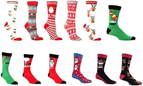 1 Pair / 3 Pairs / 4 Pairs or 6 Pairs Novelty Christmas Socks
