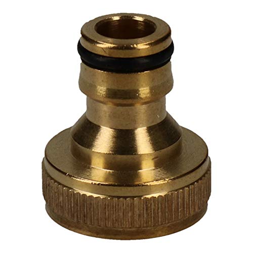 AB Tools-Toolzone 3/4" Brass Hose Connector Screw Tap Fitting Garden Water Pipe Quick Adaptor