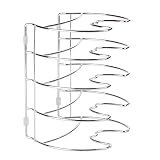 InterDesign Classico - Organizador para almacenamiento en el gabinete de cocina; para sartenes, ollas - 27,9 cm, vertical - Cromado