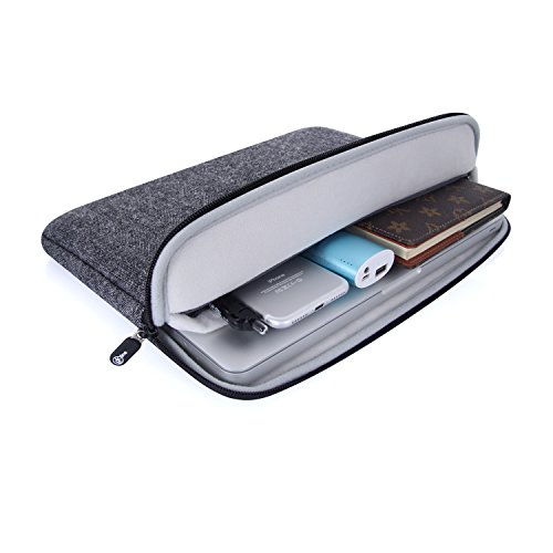 gk line Tasche Tweed Universal Notebook Laptop MacBook Netbook Tablet Schutzhülle Etui schwarz wasserresistent bis 15″-15.6″ innen ca. 385 x 275 mm - 2