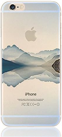 TPU Transparent Shell Case for Apple iPhone 7 Natural Scene Clear Ultra Slim Soft Silicone Gel Back Skin Anti Dust Anti Stripes Thin Creative Fashionable Printing Pattern Art Mobile Phone Protective Bumper Case Cover - Mountains (iPhone 7, 05)