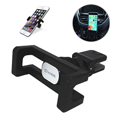 TecHERE AF3 - Supporto Auto Smartphone Porta Telefono Cellulare Universale Bocchette Aerazione per iPhone X/8/8 Plus/7/6s/SE/5s, Samsung Galaxy S8/S7/S6, Huawei, LG, GPS e altri - Regolabile 360Â°