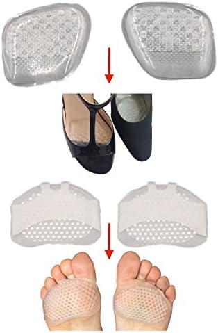 Metatarsal Pads Forefoot Cushions Set - 4 Ball of Foot Protectors For Metatarsalgia &amp; Morton's Neuroma Pain Relief