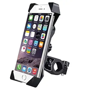 Praxan R11 Universal CH-01 Motorbike & Bicycle Mobile Phone Holder 360 Rotation High Grip Prevent Your Mobile from Falling Compatible with Most of The Smartphones (Random Color)