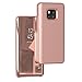 Produktbild Schutzhülle Für Huawei Mate 20 Pro Hülle, MuSheng Spiegel Überzug Flip Leder Hardcase [Standfunktion] [Kratzfest] [Anti Slip] Klappbar Handyhülle (Roségold)